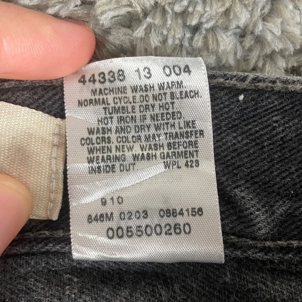 Vintage Levi 550 Jeans Mens 38x30 Black Denim Relaxed Fit Tapered Leg Pants‎ Y2k